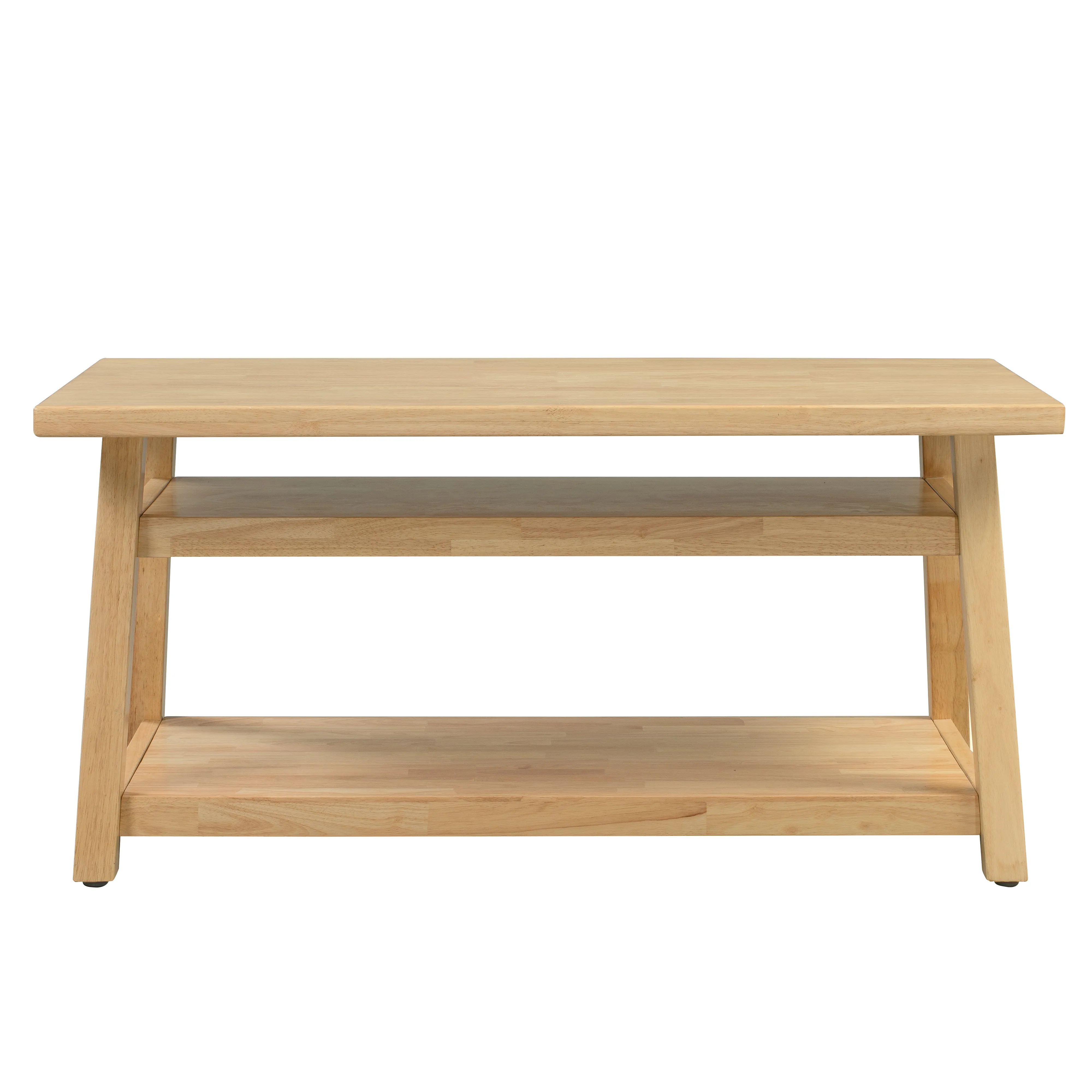 Sit n' Stash Solid Hardwood Trestle Table with Storage for Kids Playrooms