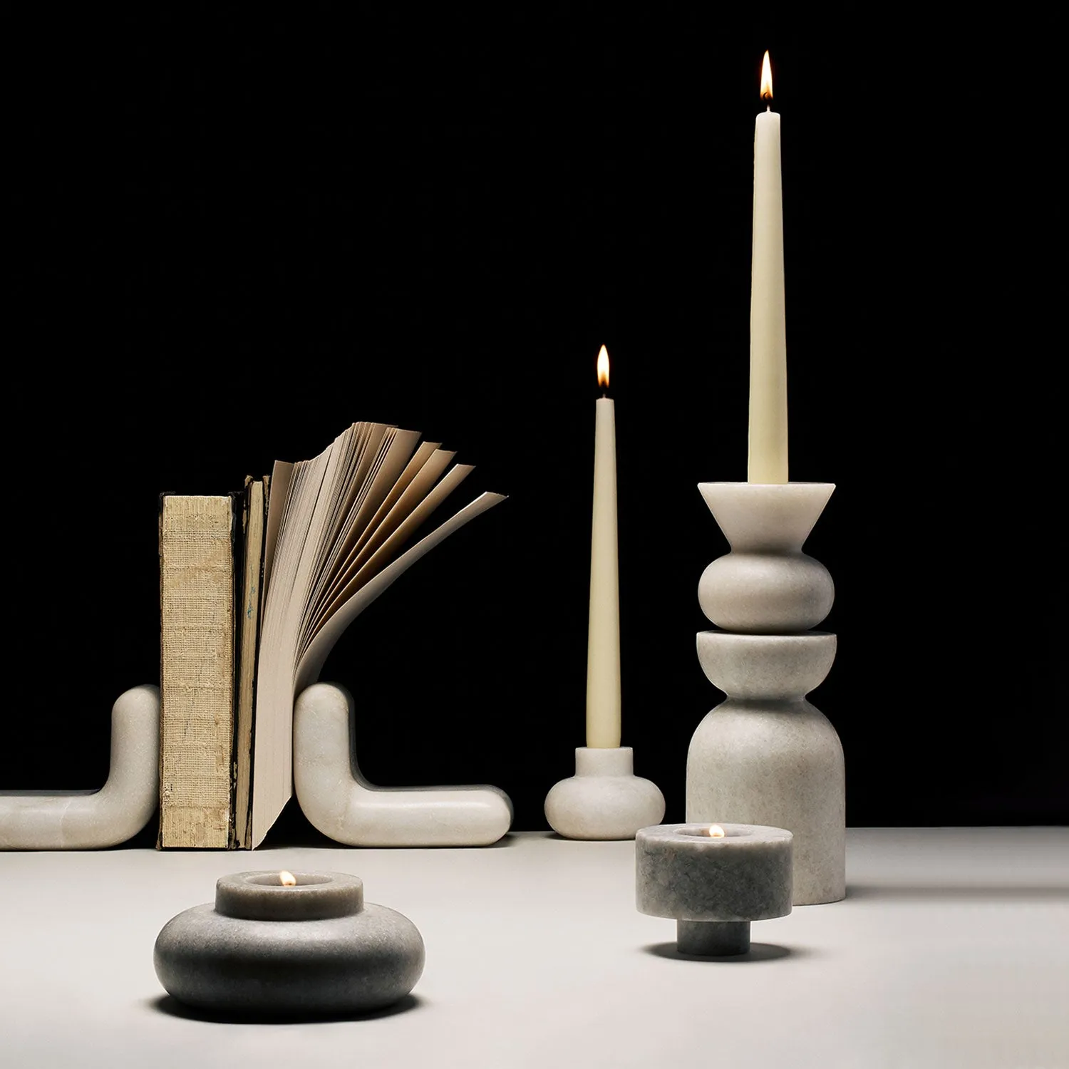 tom dixon | stone stacking candle holder