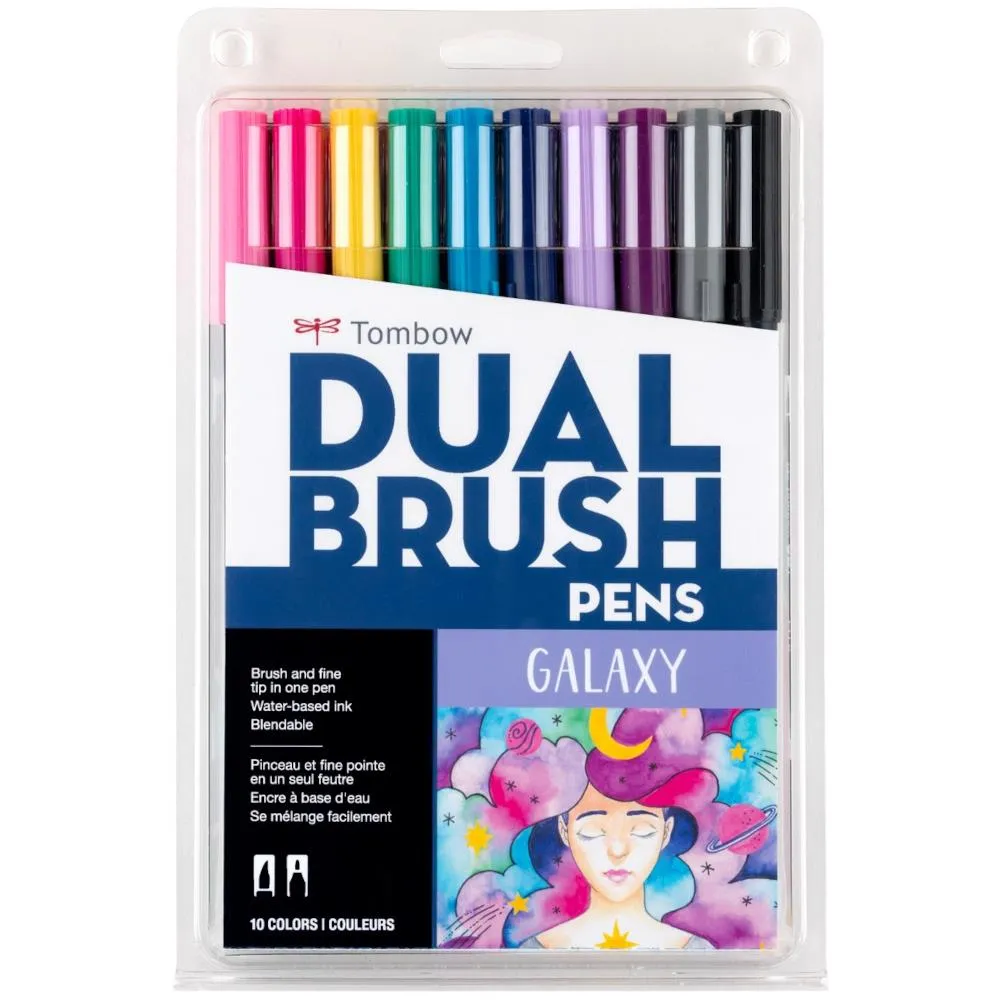 Tombow Dual Brush Pen Set 10pk Galaxy