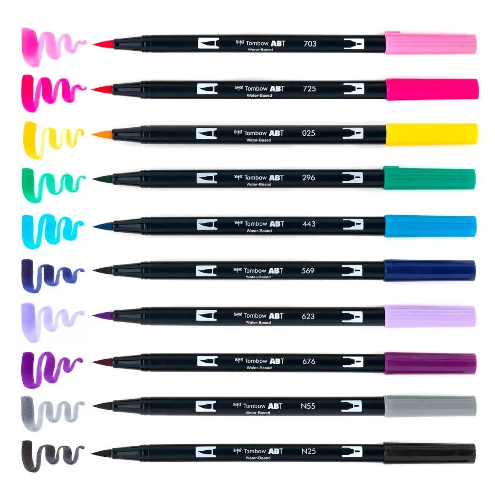 Tombow Dual Brush Pen Set 10pk Galaxy