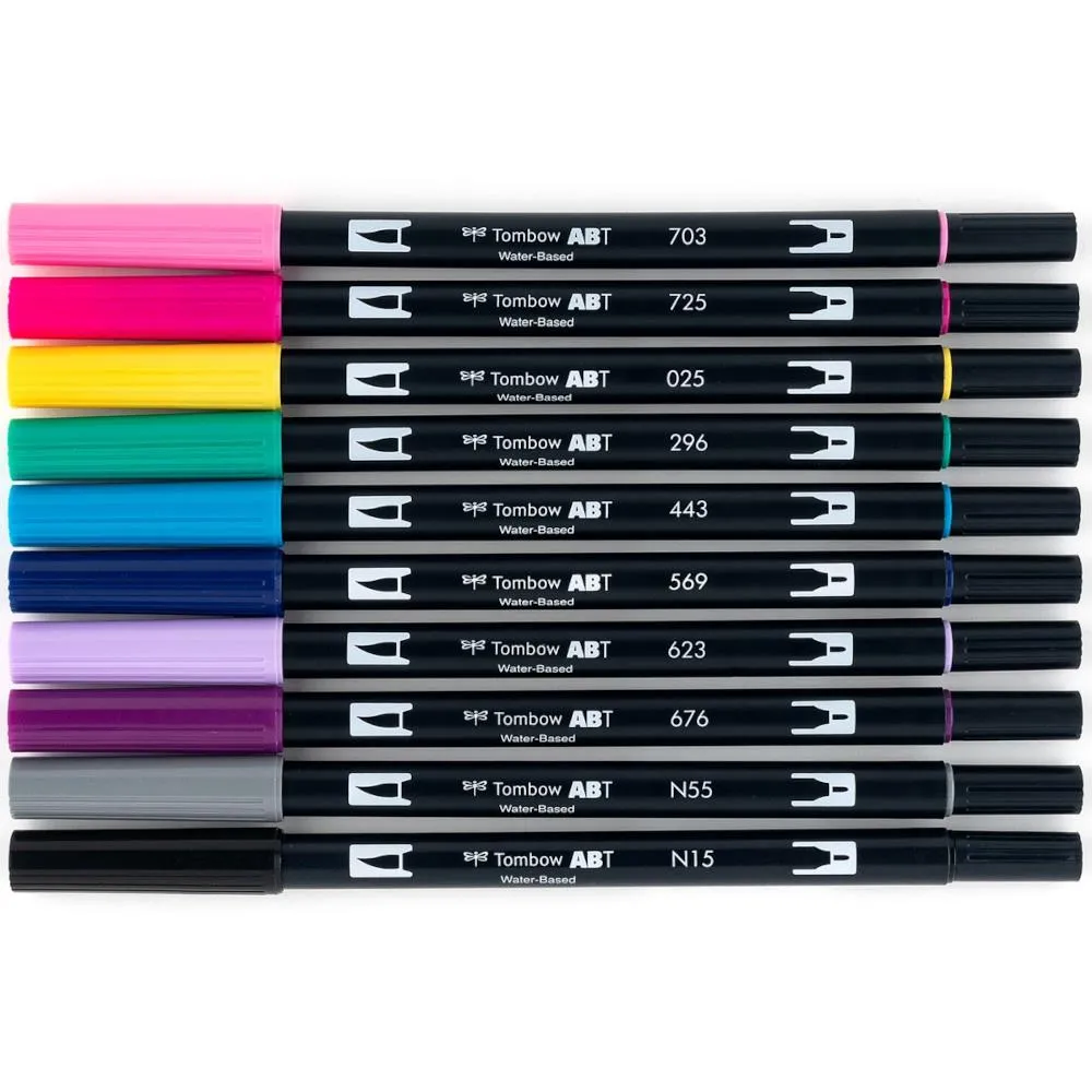 Tombow Dual Brush Pen Set 10pk Galaxy