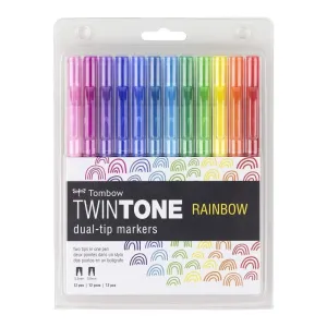 Tombow Twintone Marker Set 12pk Rainbow