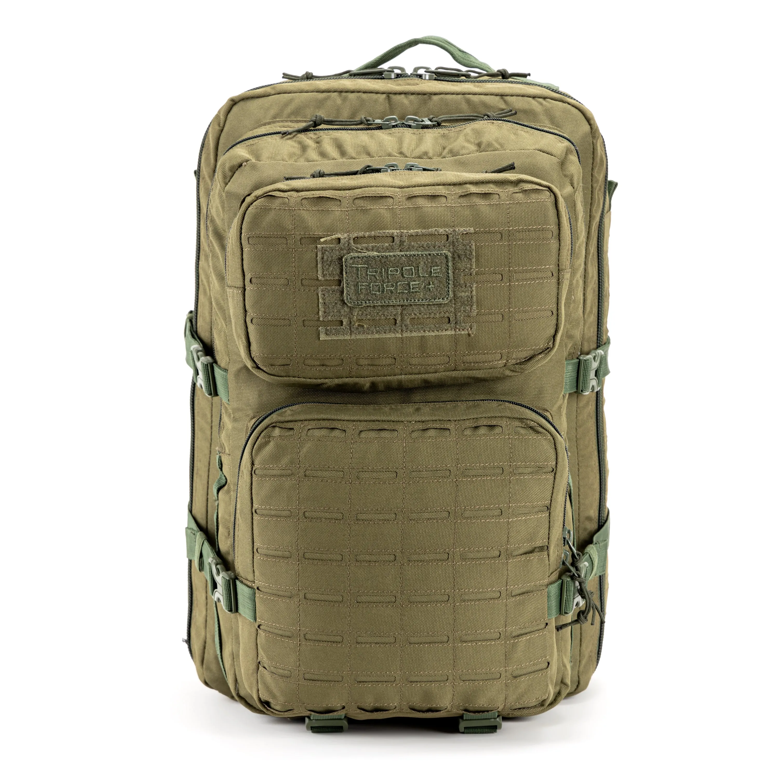 Tripole Force Plus Tactical Army 50 Litre Bag & Backpack with Laser-cut MOLLE - Olive Green