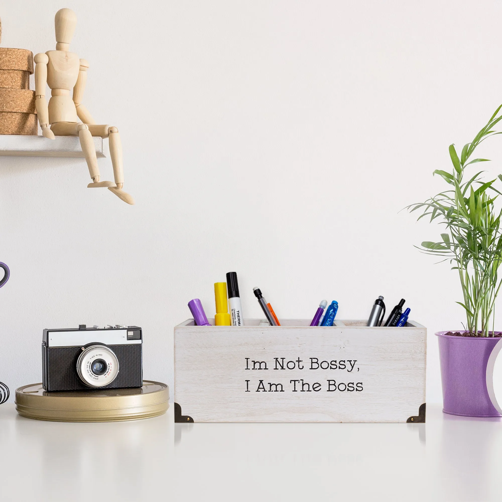 Wood Desk Organizer - I'm Not Bossy, I Am the Boss